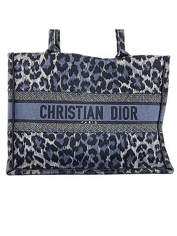 Christian Dior Christian Dior Book Tote Leopard Print Bag, Blue (view 2)
