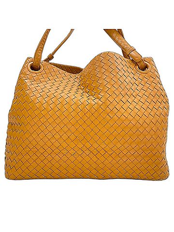 Bottega Veneta Bottega Veneta Intrecciato Shoulder Bag, Leather, Yellow (view 2)