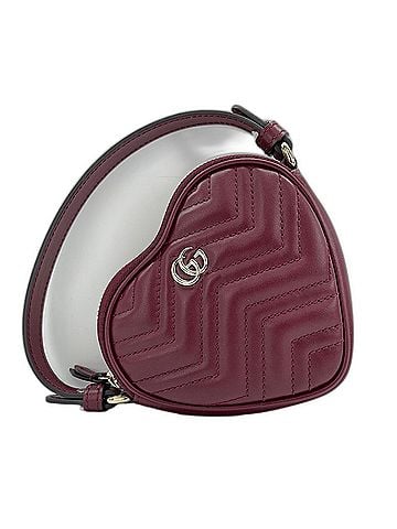 Gucci Gucci GG Marmont Heart Handbag, Leather, Wine Red (view 1)