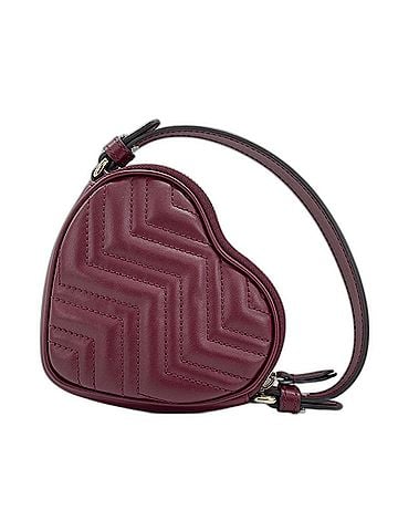 Gucci Gucci GG Marmont Heart Handbag, Leather, Wine Red (view 2)