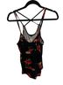 Papermoon Floral Multi Color Blue Sleeveless Top Size XL - photo 1