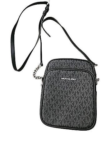 Michael Kors Jet Set Travel Medium Logo Crossbody Flight Bag Crossbody Bag (view 1)