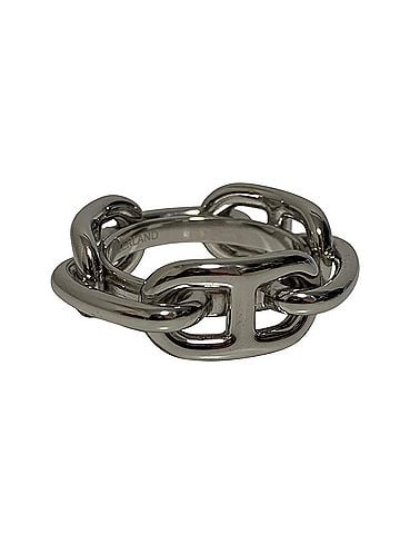 Hermès HERMES Lucadet Chaine d'Ancre Scarf Ring, Silver Color, Women's (view 1)