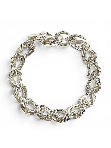 Tiffany & Co. TIFFANY&amp;Co. Tiffany Forge Large Link Bracelet AG925 16 links Silver Accessory 18 Men's Women's (view 2)
