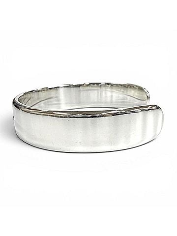 Tiffany & Co. TIFFANY&amp;Co. Tiffany AG925 Return to Narrow Cuff Bangle with 2 Diamonds, Silver Bracelet, Weight 33.5g, Women's (view 2)