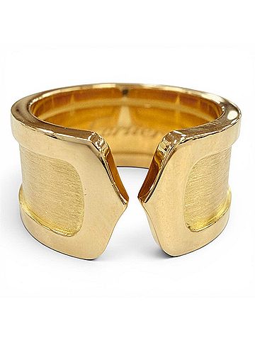 Cartier Cartier K35344 C2 Wide Ring 750 (YG) Yellow Gold Ring, Weight 12.11g, Women's (view 1)