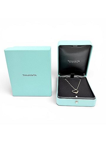 Tiffany & Co. TIFFANY&amp;Co. Tiffany Open Heart Pendant AU750 (YG) - Purchased December 2022. Necklace, Yellow Gold, Made in Spain, Weight: 4.12g, Women's, Comes with Box. (view 2)