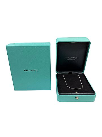 Tiffany & Co. TIFFANY&amp;Co. Tiffany T Smile Small AU750 (WG) Necklace, purchased November 2025, White Gold, Weight 3.03g, Women's, with Box. (view 2)