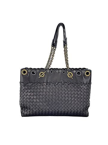 Bottega Veneta Bottega Veneta Intrecciato Shoulder Bag, Leather, Purple (view 1)