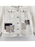 LOGO by Lori Goldstein Polka Dots Floral White Brown Jacket Size 14 - photo 5