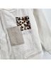 LOGO by Lori Goldstein Polka Dots Floral White Brown Jacket Size 14 - photo 6