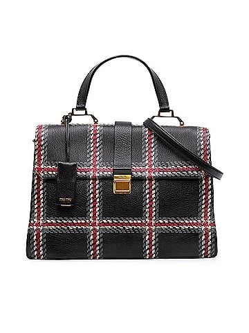 Miu Miu Printed Goatskin Madras Top Handle Bag (view 1)