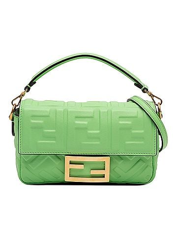 Fendi Mini Zucca Embossed Leather Baguette Satchel (view 1)
