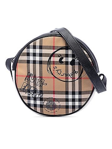 Burberry Cartoon House Check Round Crossbody (view 1)