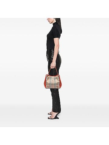 Burberry Small Haymarket Check Coated Canvas and Calfskin Canterbury Tote (view 2)