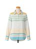 J.Jill 100% Silk Stripes Multi Color Button-Down Shirt Size S - photo 1