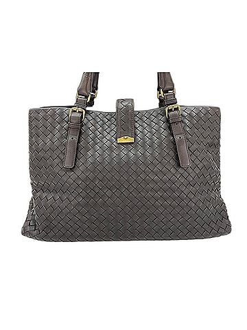 Bottega Veneta Bottega Veneta Roma Tote Bag, Leather, Brown (view 2)