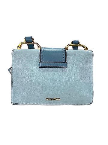 Miu Miu Miu Miu Miu Lady Shoulder Bag, Leather, Blue (view 2)