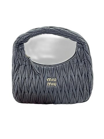Miu Miu Miu Miu Miu Wonder Matelassé Handbag, Leather, Black (view 1)