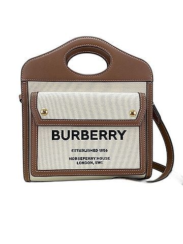 Burberry Burberry Mini Pocket Bag 2-Way Handbag Canvas Brown (view 1)