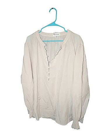 Cloth & Stone Half Placket Linen Pullover Long Sleeve Blouse (view 1)