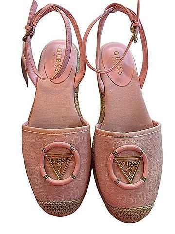 Guess Pink Logo Espadrille Sandals Sandals (view 1)