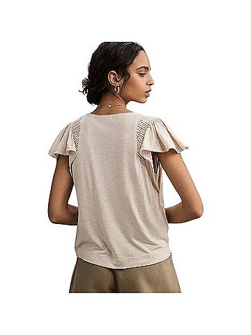 Anthropologie Tiny Flutter-Sleeve Short Sleeve T-Shirt (view 2)