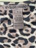 Sharon Young 100% Polyester 100% Rayon Animal Print Brown Black Blouse Size S - photo 3