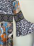 Sharon Young 100% Polyester 100% Rayon Animal Print Brown Black Blouse Size S - photo 6