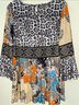 Sharon Young 100% Polyester 100% Rayon Animal Print Brown Black Blouse Size S - photo 4