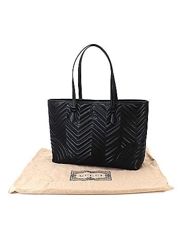 Gucci Gucci GG Marmont Quilted Large Tote Handbag, Leather, Black, 739684 Bag (view 2)