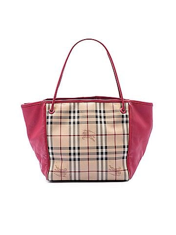 Burberry Small Haymarket Check Coated Canvas and Calfskin Canterbury Tote (view 1)