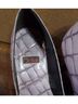 Mèlian 100% Leather Checkered-gingham Purple Heels Size 8 - photo 3
