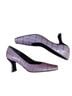 Mèlian 100% Leather Checkered-gingham Purple Heels Size 8 - photo 1