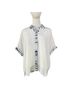 ALLSAINTS 100% Silk Tie-dye White Blue Blouse Size 6 - photo 1