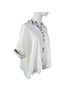 ALLSAINTS 100% Silk Tie-dye White Blue Blouse Size 6 - photo 6