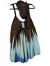 SWIM 365 100% Rayon Ombre Bow Print Black Blue Two Piece Swimsuit Size 3X - photo 1
