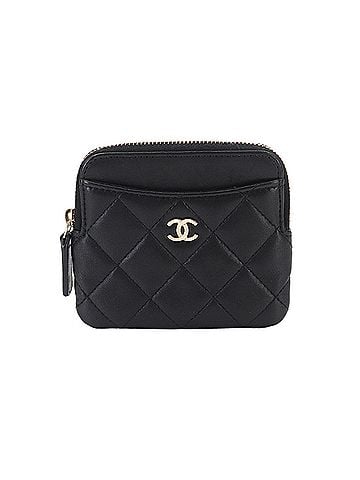 Chanel Chanel Matelasse Coin Purse, Lambskin, Black, Gold Hardware, AP2061 (view 1)