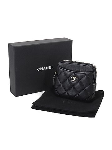 Chanel Chanel Matelasse Coin Purse, Lambskin, Black, Gold Hardware, AP2061 (view 2)