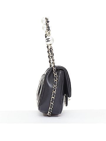 Chanel Chanel My Precious Pearls Mini Flap lambskin chain bag (view 2)