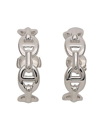 Hermès Hermes HERMES Chaine d'Ancre Enchainée Earrings, Women's, Brand, SV925 Silver, Pair, Jewelry (view 1)