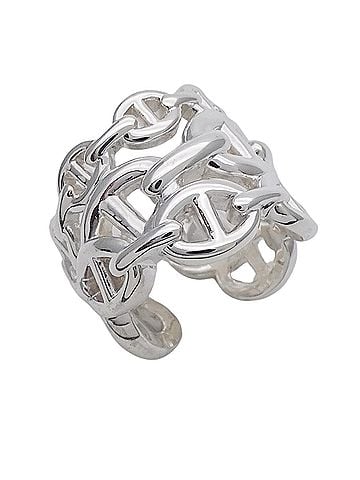 Hermès Hermes HERMES Ring Chaine d'Ancre Enchainée GM Women's Men's Brand SV925 Silver #50 Approx. Jewelry (view 1)