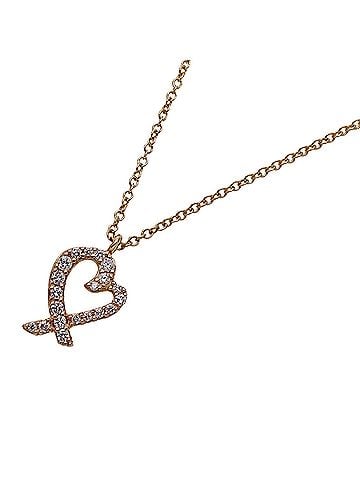 Tiffany & Co. Tiffany &amp; Co. Women's Necklace, 750PG (Pink Gold), Diamond, Paloma Picasso Loving Heart Design, Pink Gold Jewelry (view 1)