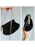 La Regale 100% Satin Solid Black Silver Clutch One size - photo 5