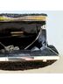 La Regale 100% Satin Solid Black Silver Clutch One size - photo 9