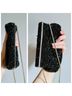 La Regale 100% Satin Solid Black Silver Clutch One size - photo 11