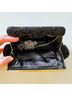 La Regale 100% Satin Solid Black Silver Clutch One size - photo 12