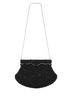 La Regale 100% Satin Solid Black Silver Clutch One size - photo 1