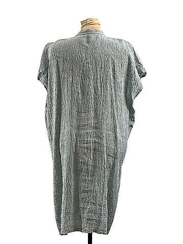 Eileen Fisher Organic Linen Gingham Shirtdress Casual Dress (view 2)