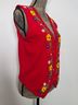Ann Taylor 100% Cotton Floral Red Sweater Vest Size 8 - photo 7